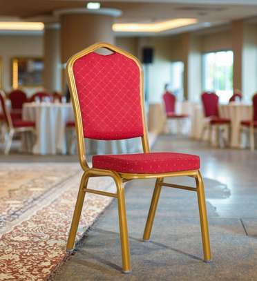 Red Stackable Banquet Event Chair image 1