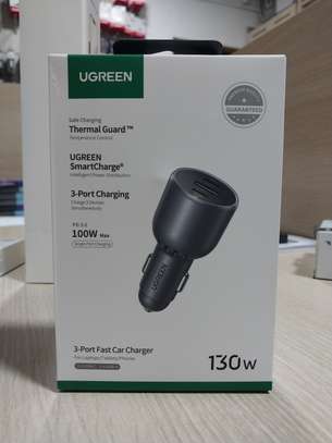 UGREEN 130W 3 Ports Car Charger (USB A, C) image 2