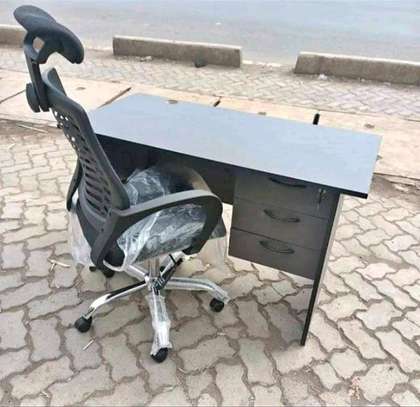 Widely used office chair with writing table image 1