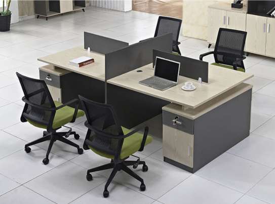 Workstation: Modern 4-Way Office Modular Work-Station image 1