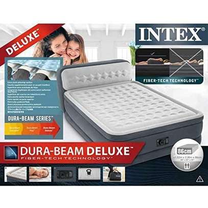 Intex Airbed With Built In Pump & Headboard image 4