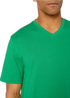 Green V-Neck T-shirts image 1