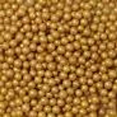 Cake decor gold sugar pearls 1KG image 1
