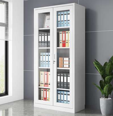 2 Door Full Glass Display Office Cabinet image 9