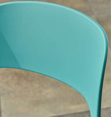 Plastic chair: Green Plastic Armless Outdoor Chair image 4