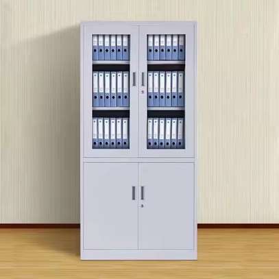 Half Glass and Steel Door Office Cabinet image 7