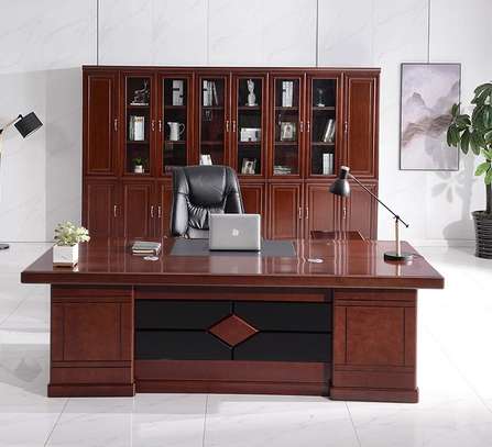 Mahogany 1.8m Executive Ceo Office Desk With Storage image 3