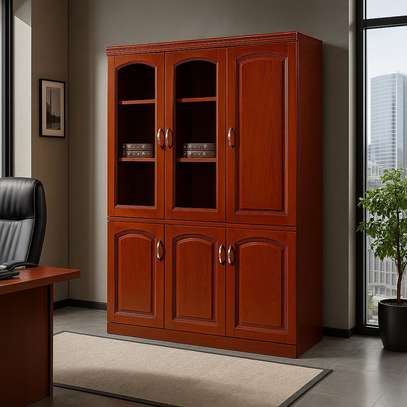 Office Cabinet: 3 Door Mahogany Office Cabinet image 1