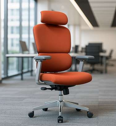 High-Back Ergonomic Home Office Chair – Orange image 6