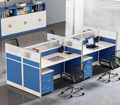OFFICE DESK: 4 Way Beauty Office Workstation image 1
