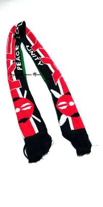 Kenya Knit scarf with black cap image 2
