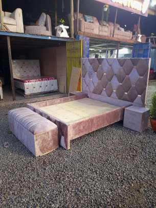 6x6 board bed with two side drawers and one ottoman image 1