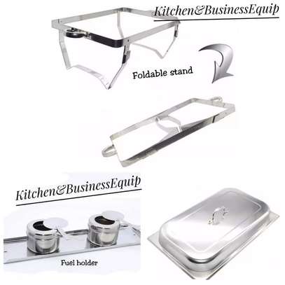 11 Litres Stainless steel Chaffing Dish with foldable Stand image 4