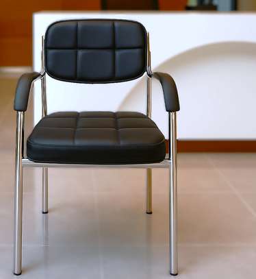 Office Chair: Padded Catalina Chrome Armchair image 4