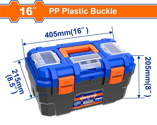 WADFOW 16″ Plastic Tool Box (WTB1316) image 1