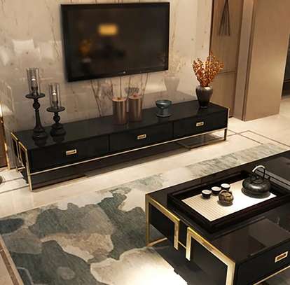 Modern Living Room TV Stand - with Drawers image 1