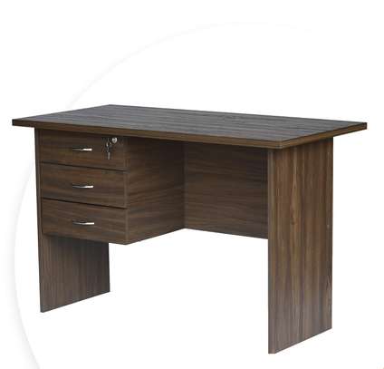 Office desks: 100cm home office table with drawers image 3