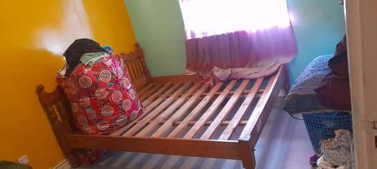 wooden  bed image 2