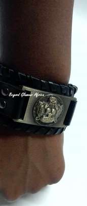 Black Leather Animal Bracelet image 3