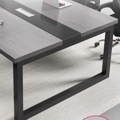 Grey Rectangular Large  Conference  Table image 6