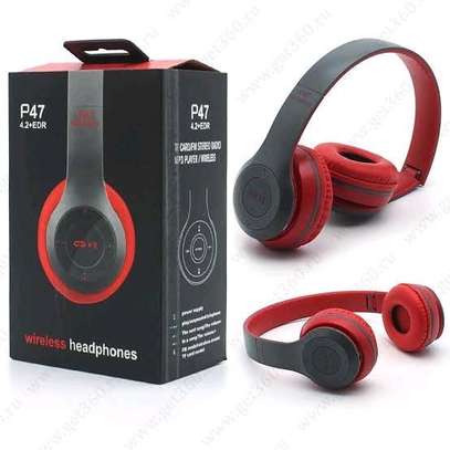 P47 Stereo wireless headphones phone with SD Card Slot image 1