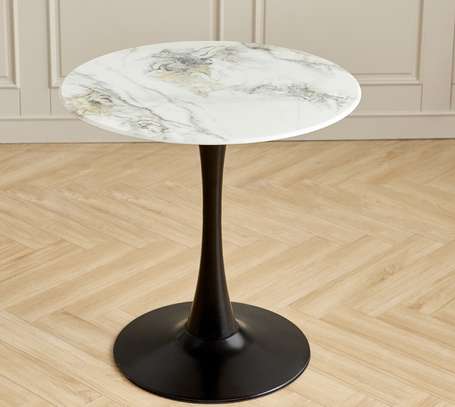 Office Table: Round Tulip Marble Coffee Table image 5