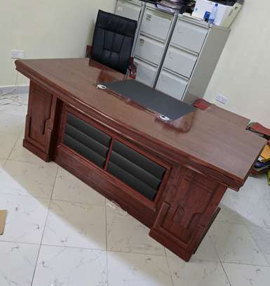 Office Desk;  1800mm Office Desk in Mahogany image 5