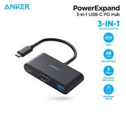Anker PowerExpand 3-In-1 USB-C Hub, Grey image 1