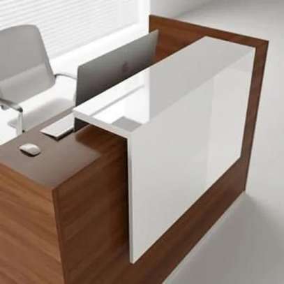 Reception Desk: 1.6m Wide Desk, Sleek Professional Look image 2