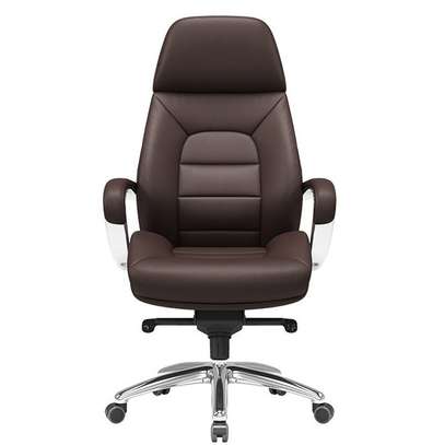 Office Chair : Pure Leather Luxury Ergonomic Boss Chair image 14