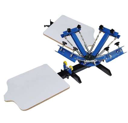 4 Color 1 Station 40 by 50CM Screen Printing Machine T-shirt Press image 1