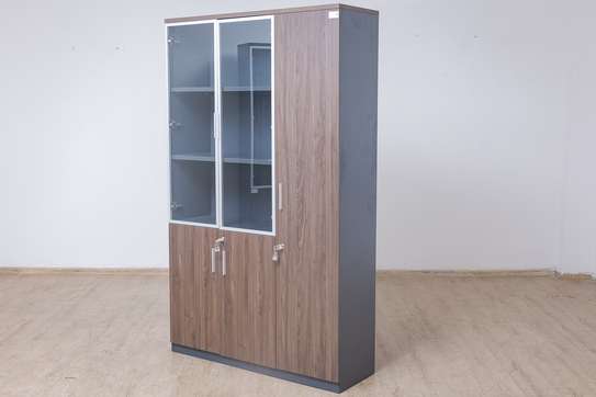 3-Door executive wooden office cabinet image 4
