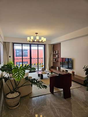 Modern Dining Table Set 6-Seater Beige Upholstered image 3