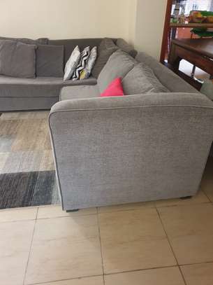 L-Shaped Grey Sofa image 2