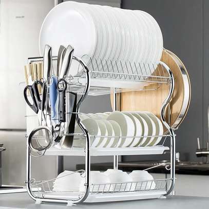 Dish rack 3 layer stainless steel image 3
