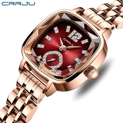 CRRJU 5017 Luxury Elegant Ladies Watch Casual Stainless image 3