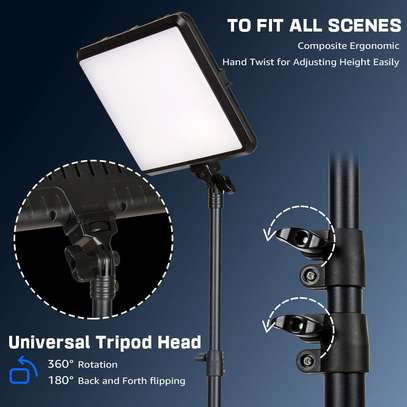 Dimmable Photography Lighting Kit with Tripod Stand image 1