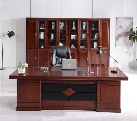 Office Desk : Office Mahogany Business Executive Desk image 9