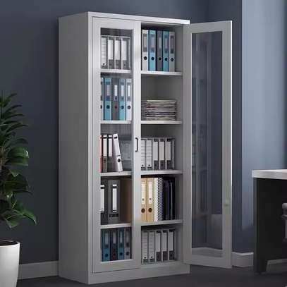 Glass Door Office Storage Cabinet image 1