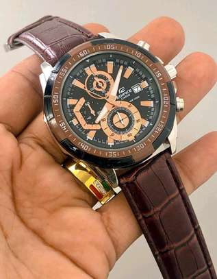 Quality Casio Model crocodile and  plain stylish leather watch kes 4,500 image 2