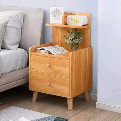 Bedside table with 2 drawers image 3