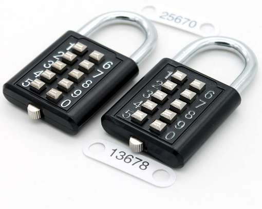 Lock tactile button combination padlock image 1