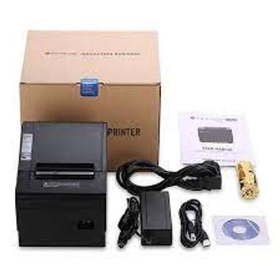 Thermal printer with LAN and USB cables image 1