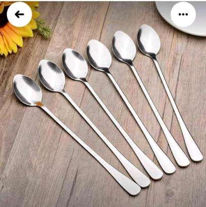 Set of 6 stainless steel teaspoons image 1