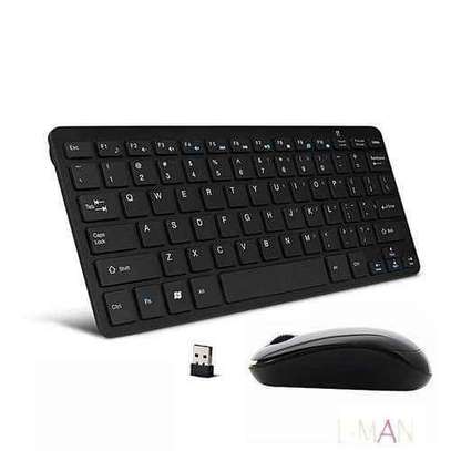 Wireless Mini Wireless Mouse & Keyboard Combo -Black image 2