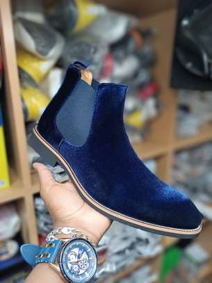 Cacatua Mens Boots Chelsea Shiny Blue Slipon Boots Shoes in Nairobi CBD PigiaMe