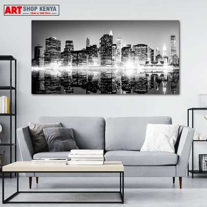 Black and White Art on Canvas image 1