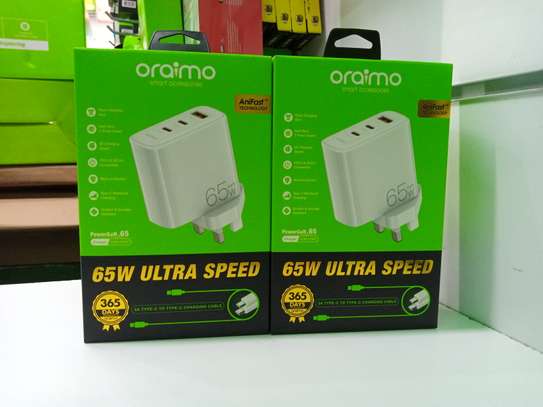 Oraimo 65W Ultra Speed Adapter With Type C Charging Cable image 1