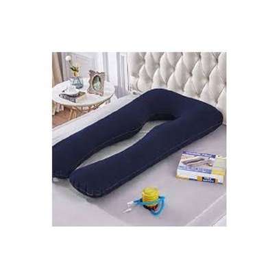 U Shaped Maternity Pregnancy Support Pillow Body Bolster (blue) image 1