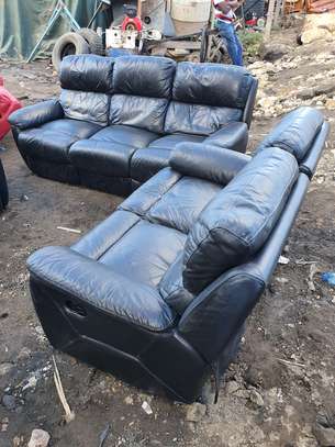 Ex-UK Leather Sofas image 4